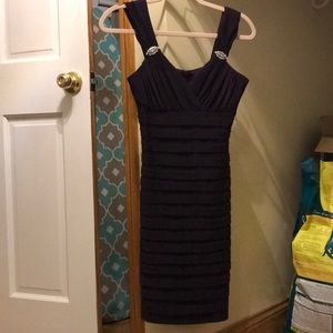 Petite Stunning eggplant dress.